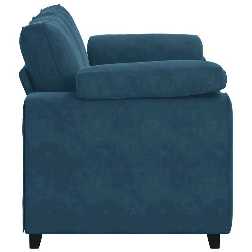 Loveseat Sofa Blauw 160x77x82 cm Fluweel is nu te koop bij PeponiXL, paradijselijk wonen!