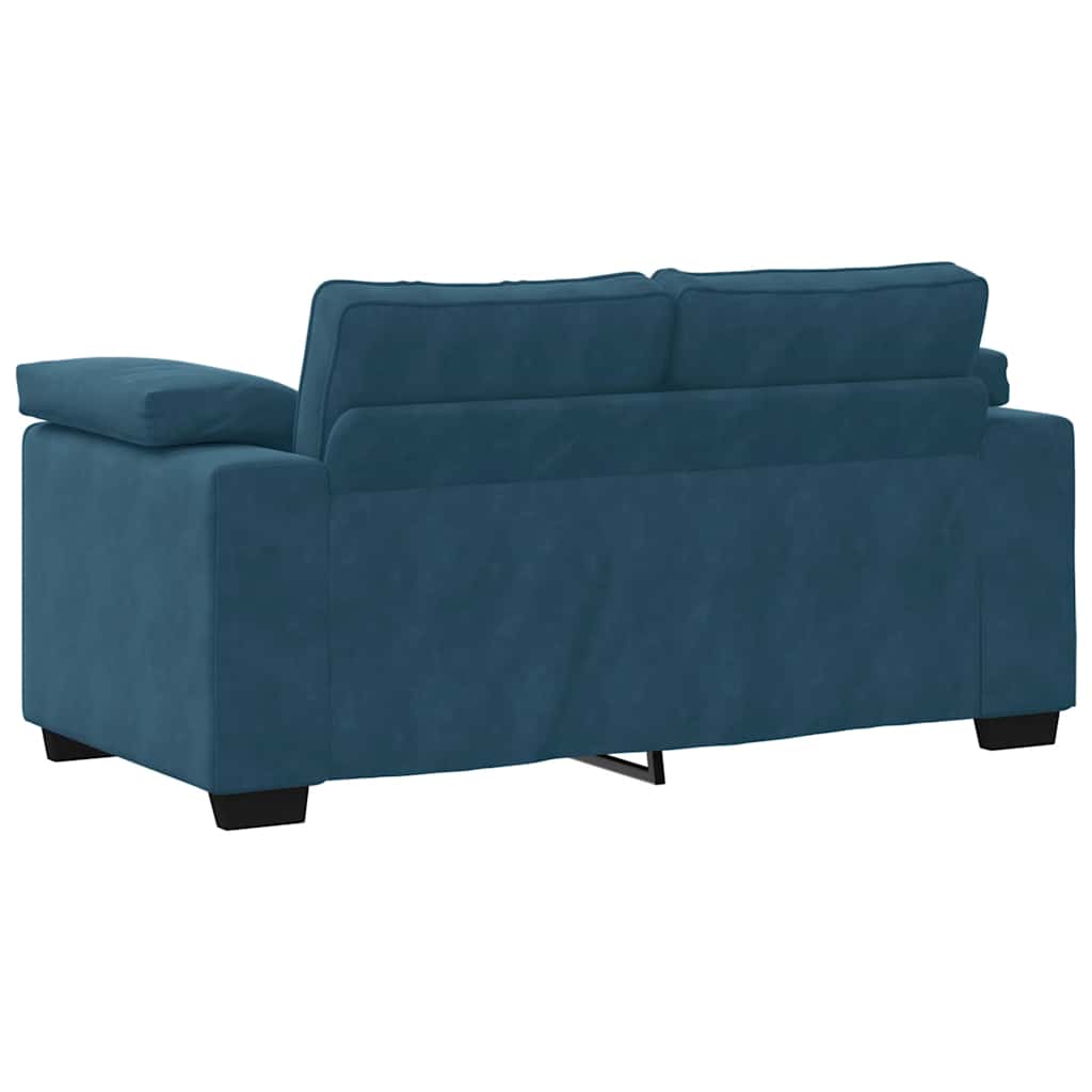 Loveseat Sofa Blauw 160x77x82 cm Fluweel is nu te koop bij PeponiXL, paradijselijk wonen!