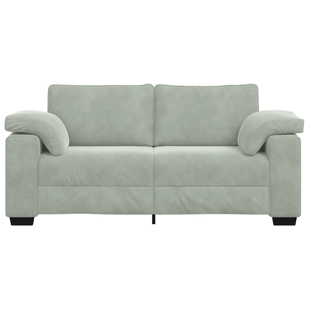 Loveseat bank 180x77x82 cm fluweel lichtgrijs is nu te koop bij PeponiXL, paradijselijk wonen!