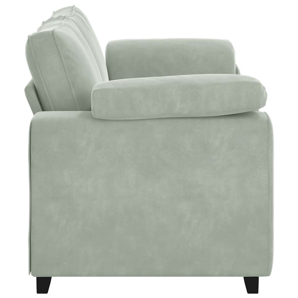 Loveseat bank 180x77x82 cm fluweel lichtgrijs is nu te koop bij PeponiXL, paradijselijk wonen!