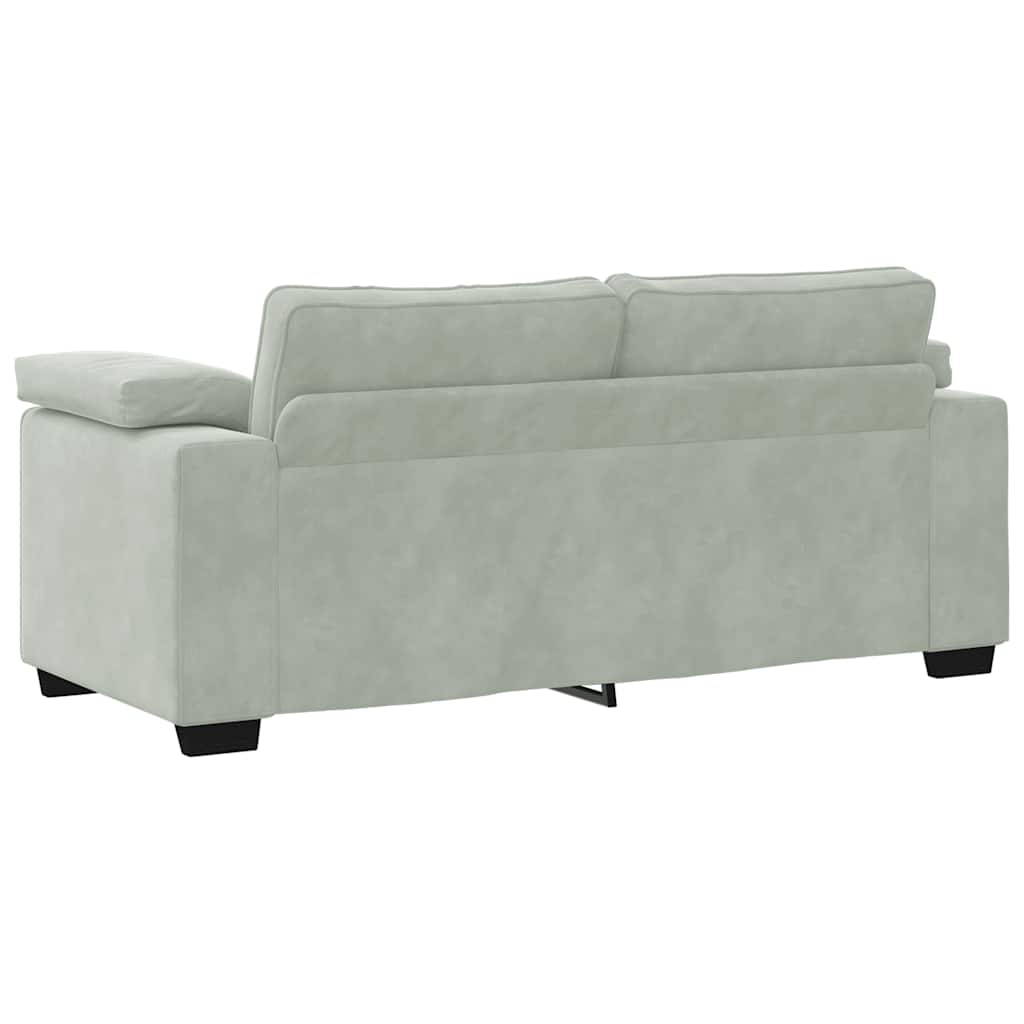 Loveseat bank 180x77x82 cm fluweel lichtgrijs is nu te koop bij PeponiXL, paradijselijk wonen!