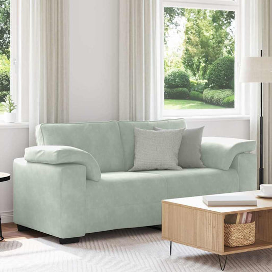 Loveseat bank 180x77x82 cm fluweel lichtgrijs is nu te koop bij PeponiXL, paradijselijk wonen!