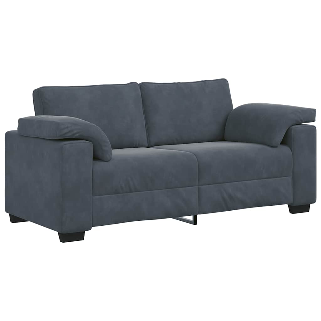 Loveseat bank 180x77x82 cm fluweel donkergrijs is nu te koop bij PeponiXL, paradijselijk wonen!