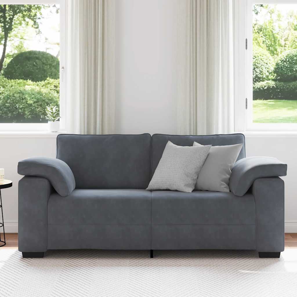 Loveseat bank 180x77x82 cm fluweel donkergrijs is nu te koop bij PeponiXL, paradijselijk wonen!