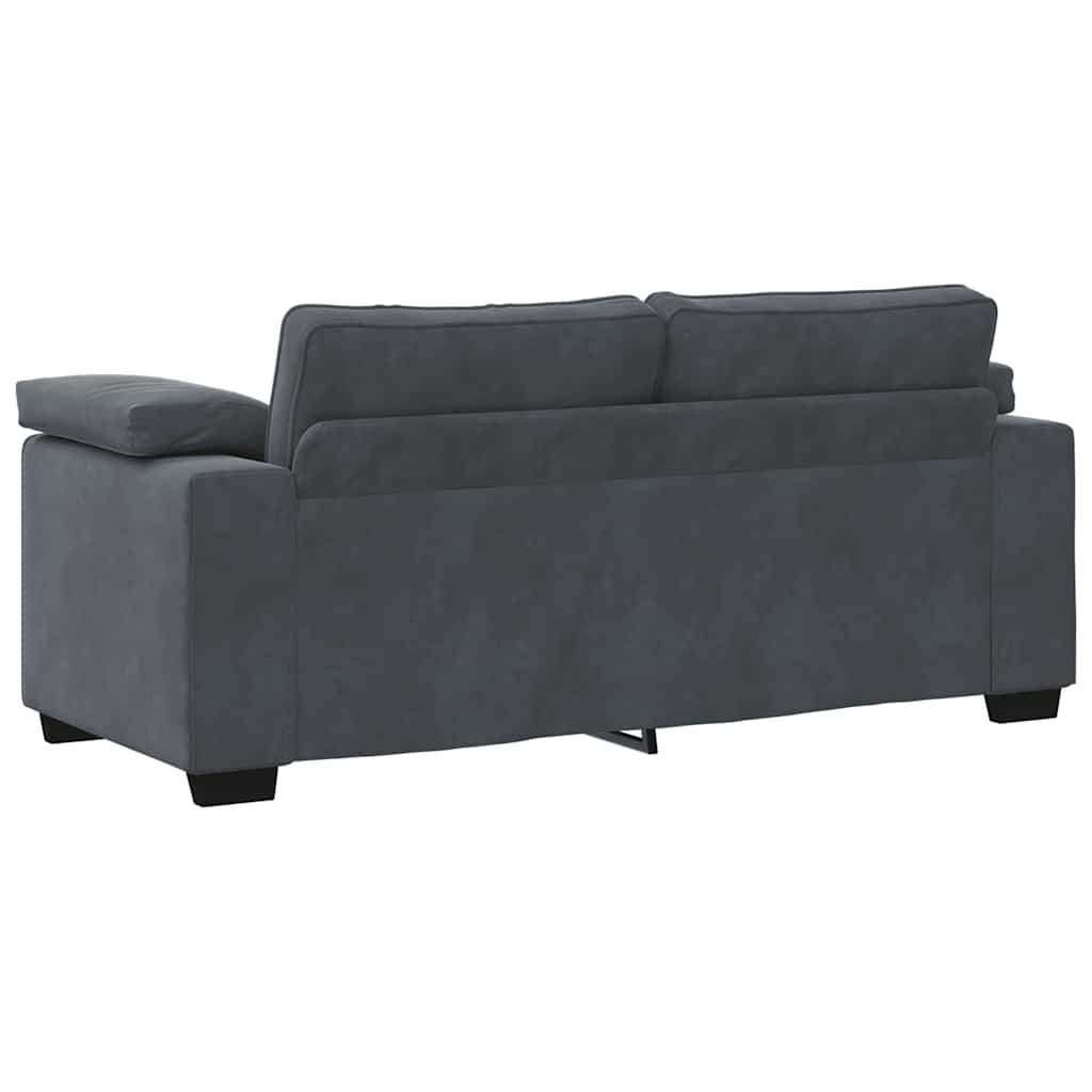 Loveseat bank 180x77x82 cm fluweel donkergrijs is nu te koop bij PeponiXL, paradijselijk wonen!
