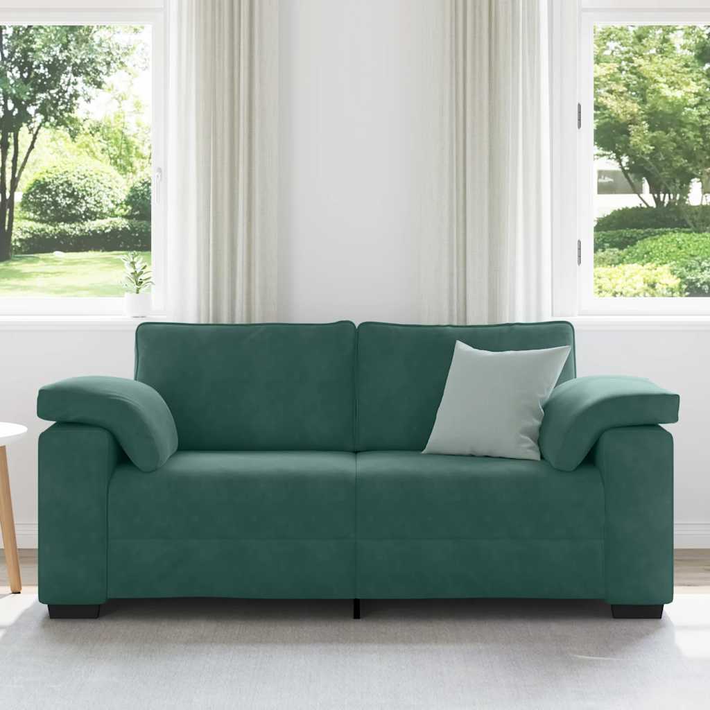 Loveseat Sofa Donkergroen 180x77x82 cm Fluweel is nu te koop bij PeponiXL, paradijselijk wonen!