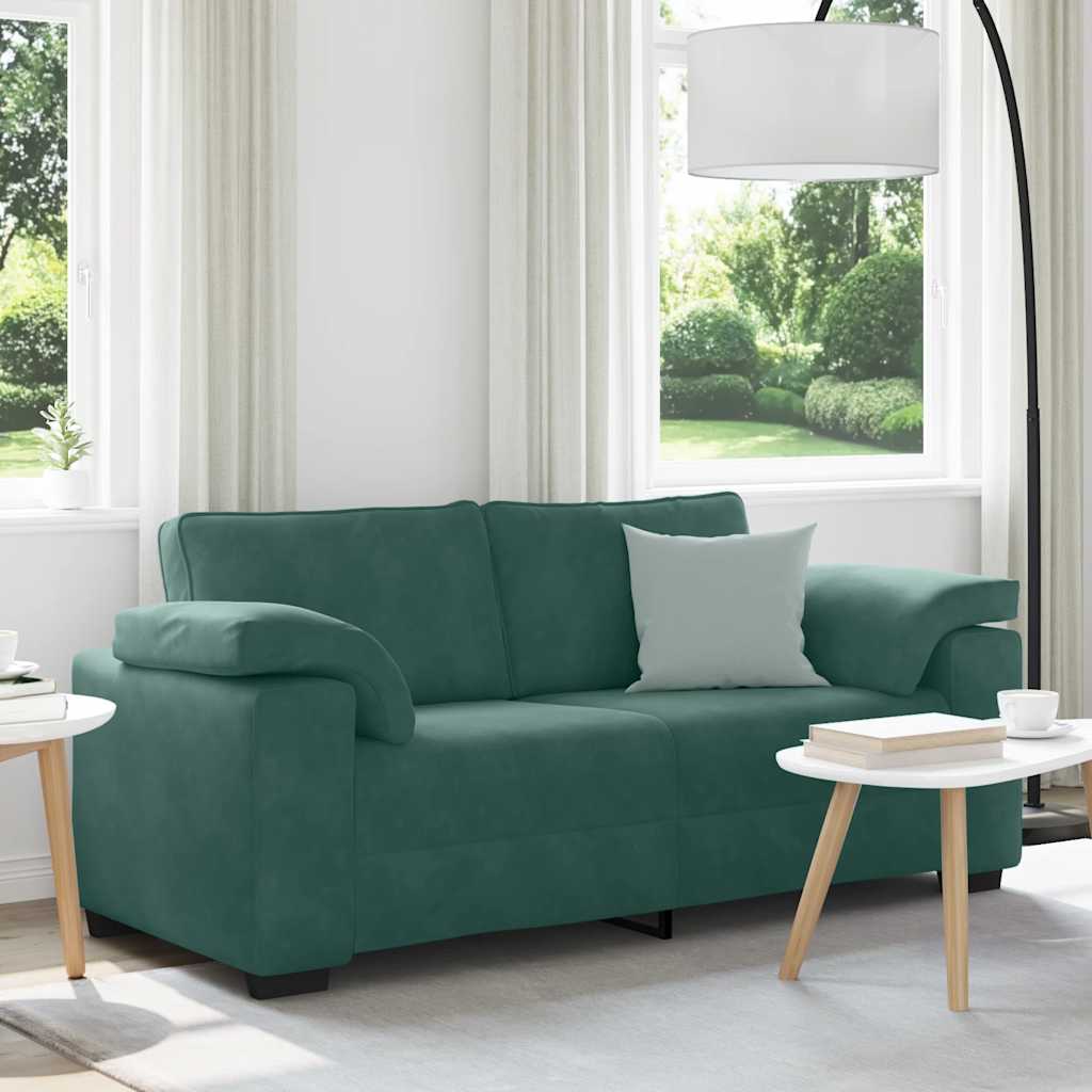 Loveseat Sofa Donkergroen 180x77x82 cm Fluweel is nu te koop bij PeponiXL, paradijselijk wonen!