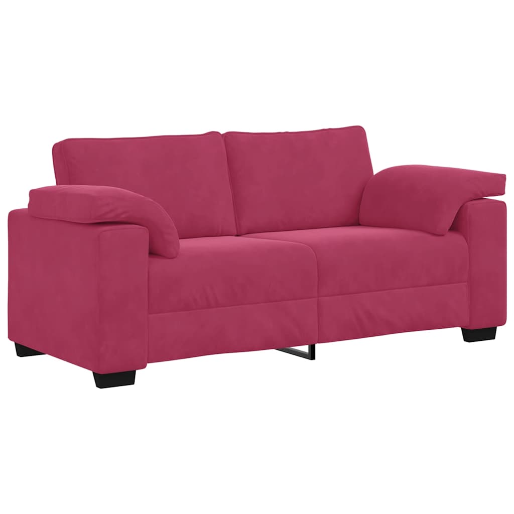 Loveseat Sofa Wijnrood 180x77x82 cm Fluweel is nu te koop bij PeponiXL, paradijselijk wonen!