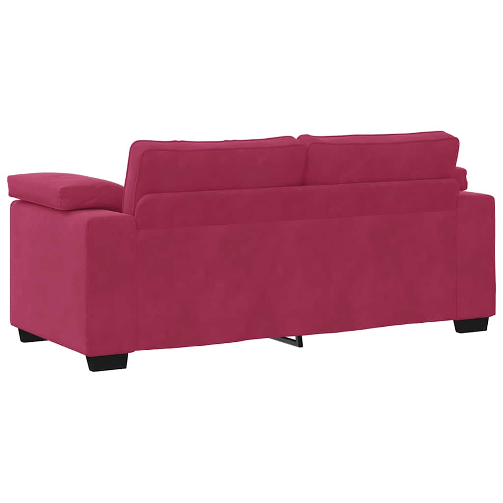 Loveseat Sofa Wijnrood 180x77x82 cm Fluweel is nu te koop bij PeponiXL, paradijselijk wonen!