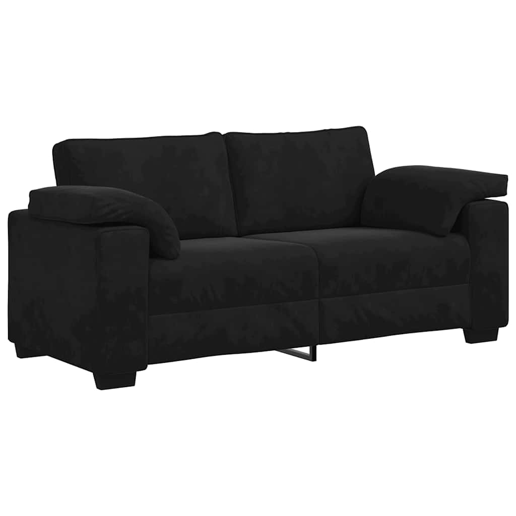 Loveseat bank 180x77x82 cm fluweel zwart is nu te koop bij PeponiXL, paradijselijk wonen!