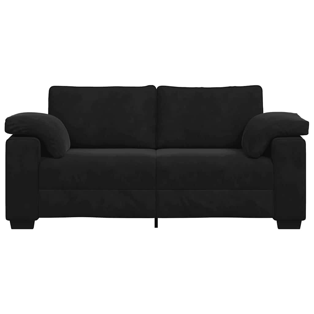 Loveseat bank 180x77x82 cm fluweel zwart is nu te koop bij PeponiXL, paradijselijk wonen!