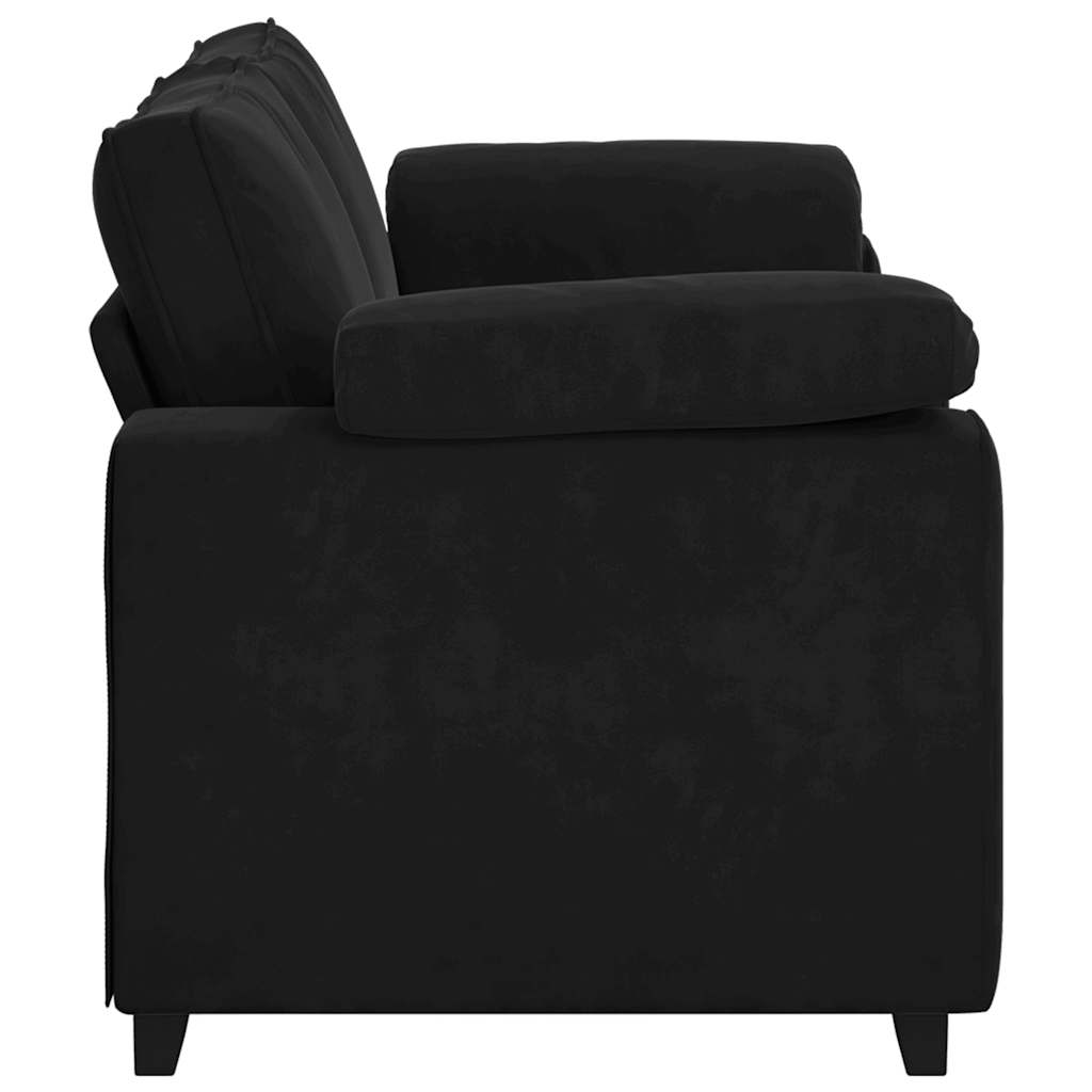 Loveseat bank 180x77x82 cm fluweel zwart is nu te koop bij PeponiXL, paradijselijk wonen!