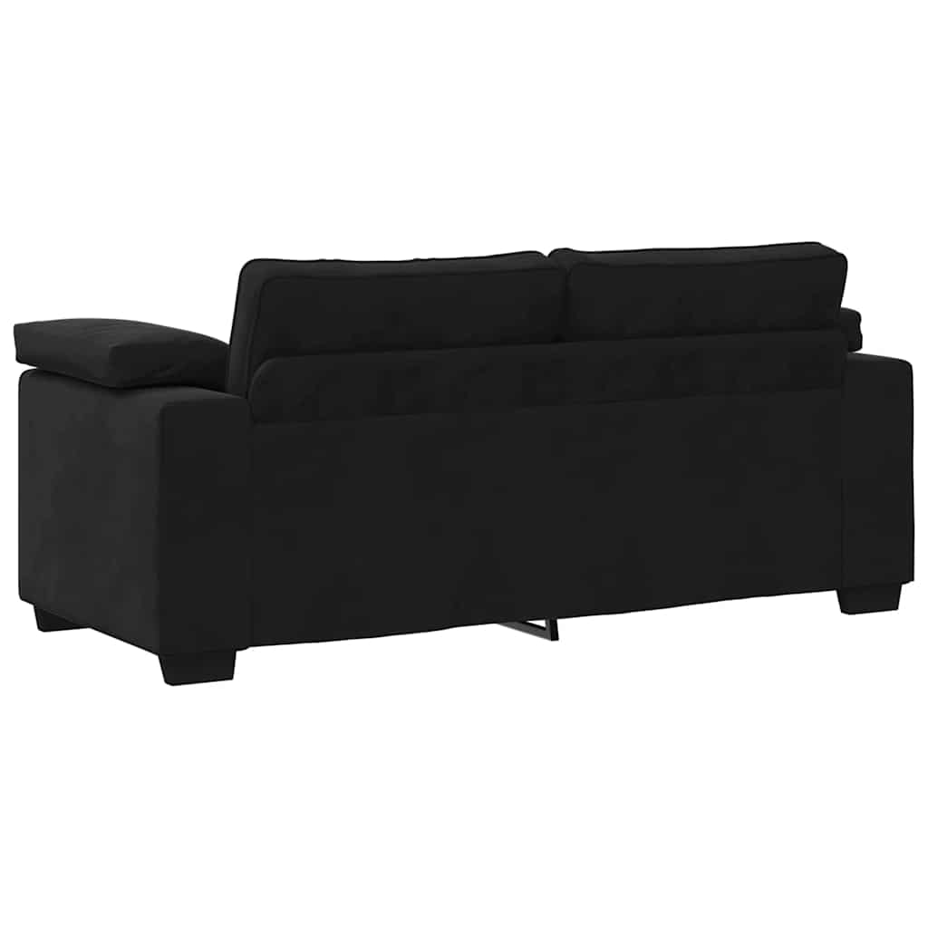 Loveseat bank 180x77x82 cm fluweel zwart is nu te koop bij PeponiXL, paradijselijk wonen!