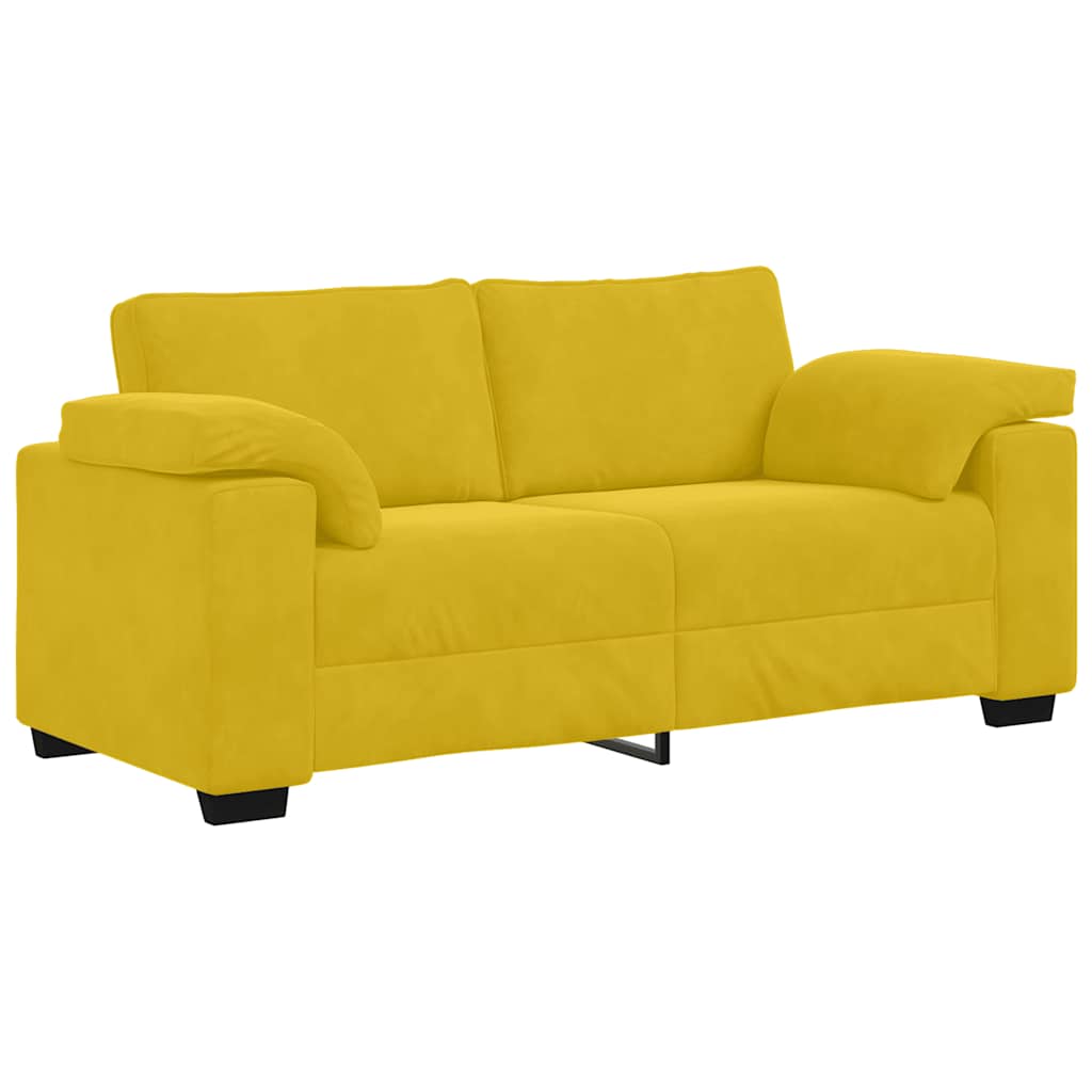 Loveseat Sofa Geel 180x77x82 cm Fluweel is nu te koop bij PeponiXL, paradijselijk wonen!