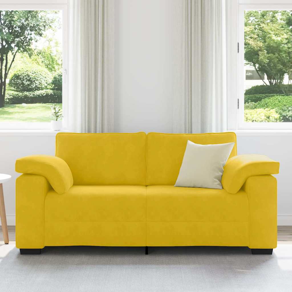Loveseat Sofa Geel 180x77x82 cm Fluweel is nu te koop bij PeponiXL, paradijselijk wonen!