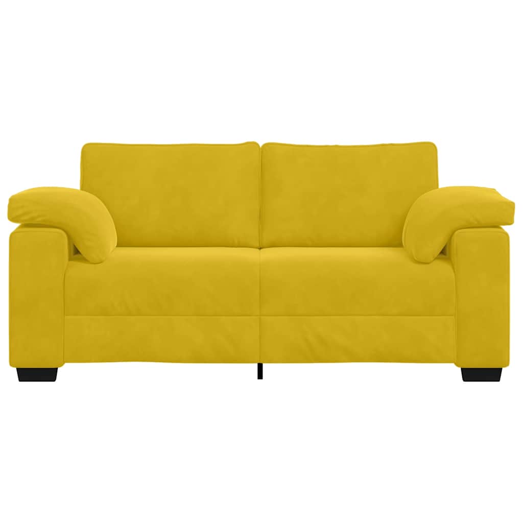 Loveseat Sofa Geel 180x77x82 cm Fluweel is nu te koop bij PeponiXL, paradijselijk wonen!