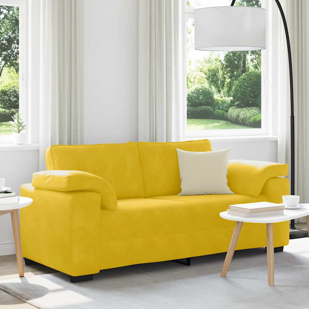 Loveseat Sofa Geel 180x77x82 cm Fluweel is nu te koop bij PeponiXL, paradijselijk wonen!