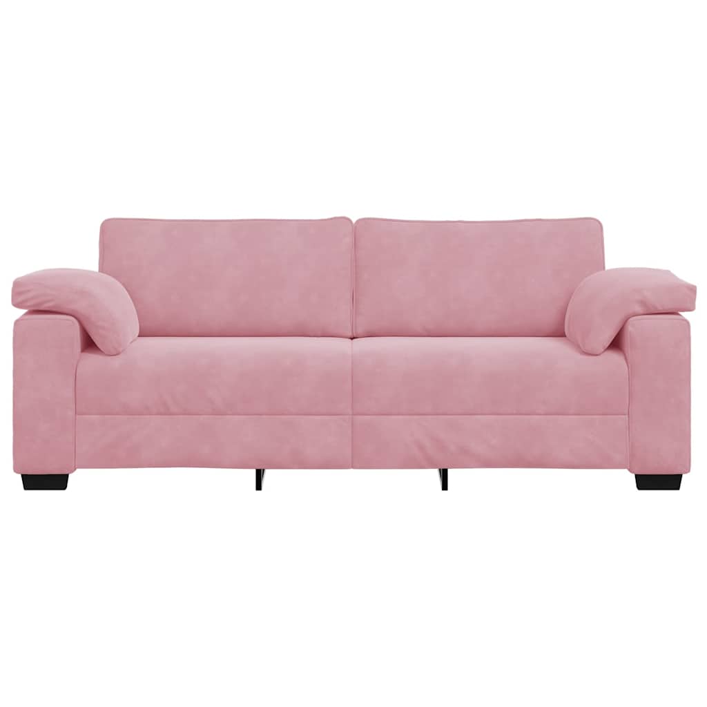 3-zitsbank roze 220x77x82 cm fluweel is nu te koop bij PeponiXL, paradijselijk wonen!