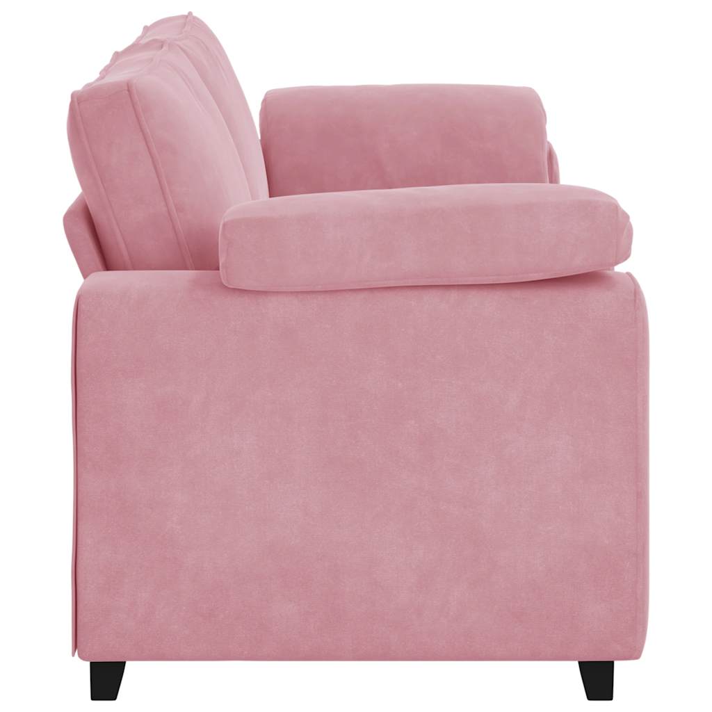 3-zitsbank roze 220x77x82 cm fluweel is nu te koop bij PeponiXL, paradijselijk wonen!