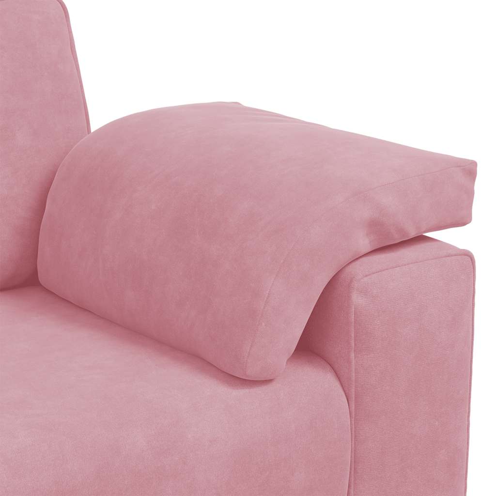 3-zitsbank roze 220x77x82 cm fluweel is nu te koop bij PeponiXL, paradijselijk wonen!