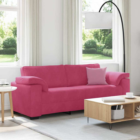 3-zitsbank wijnrood 220x77x82 cm fluweel is nu te koop bij PeponiXL, paradijselijk wonen!