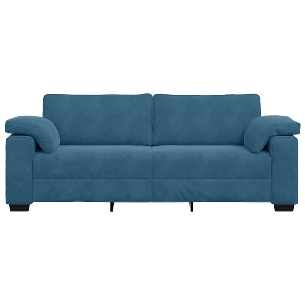 3-zitsbank blauw 220x77x82 cm fluweel is nu te koop bij PeponiXL, paradijselijk wonen!
