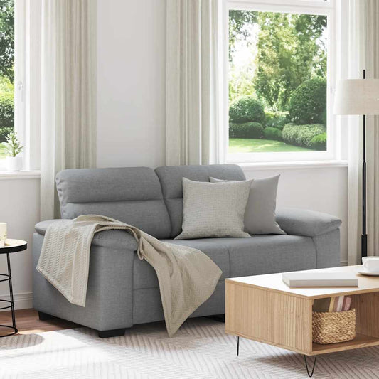 2-zitsbank 160x81x84 cm stof lichtgrijs is nu te koop bij PeponiXL, paradijselijk wonen!