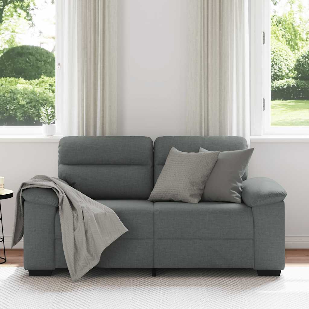 2-zitsbank 160x81x84 cm stof donkergrijs is nu te koop bij PeponiXL, paradijselijk wonen!
