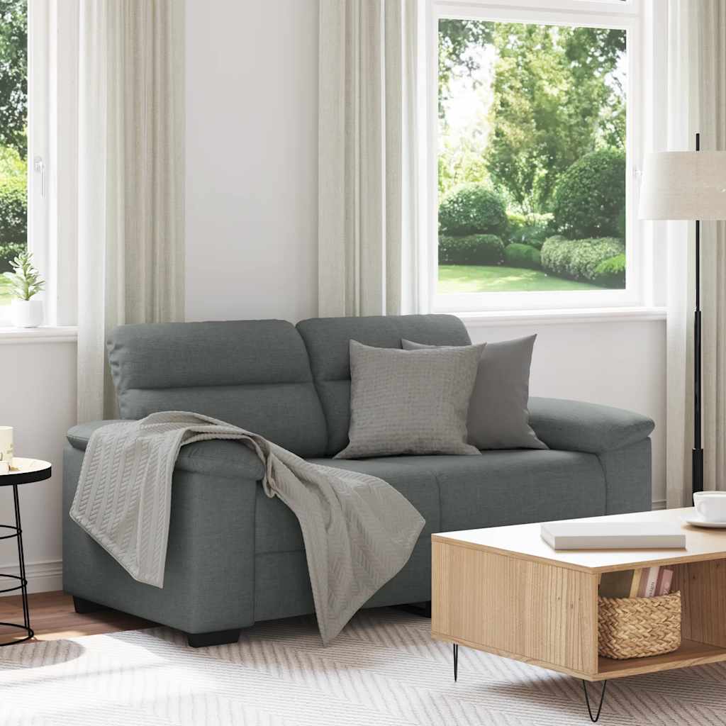 2-zitsbank 160x81x84 cm stof donkergrijs is nu te koop bij PeponiXL, paradijselijk wonen!