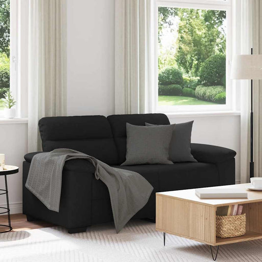 2-zitsbank 160x81x84 cm stof zwart is nu te koop bij PeponiXL, paradijselijk wonen!