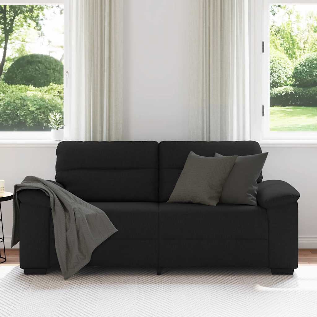 2-zitsbank 180x81x84 cm stof zwart is nu te koop bij PeponiXL, paradijselijk wonen!