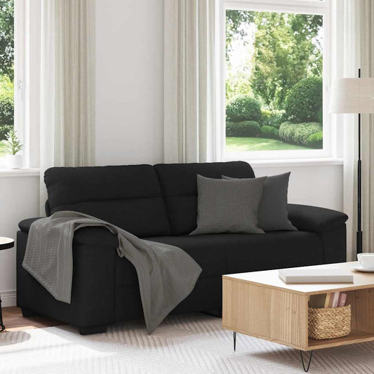 2-zitsbank 180x81x84 cm stof zwart is nu te koop bij PeponiXL, paradijselijk wonen!