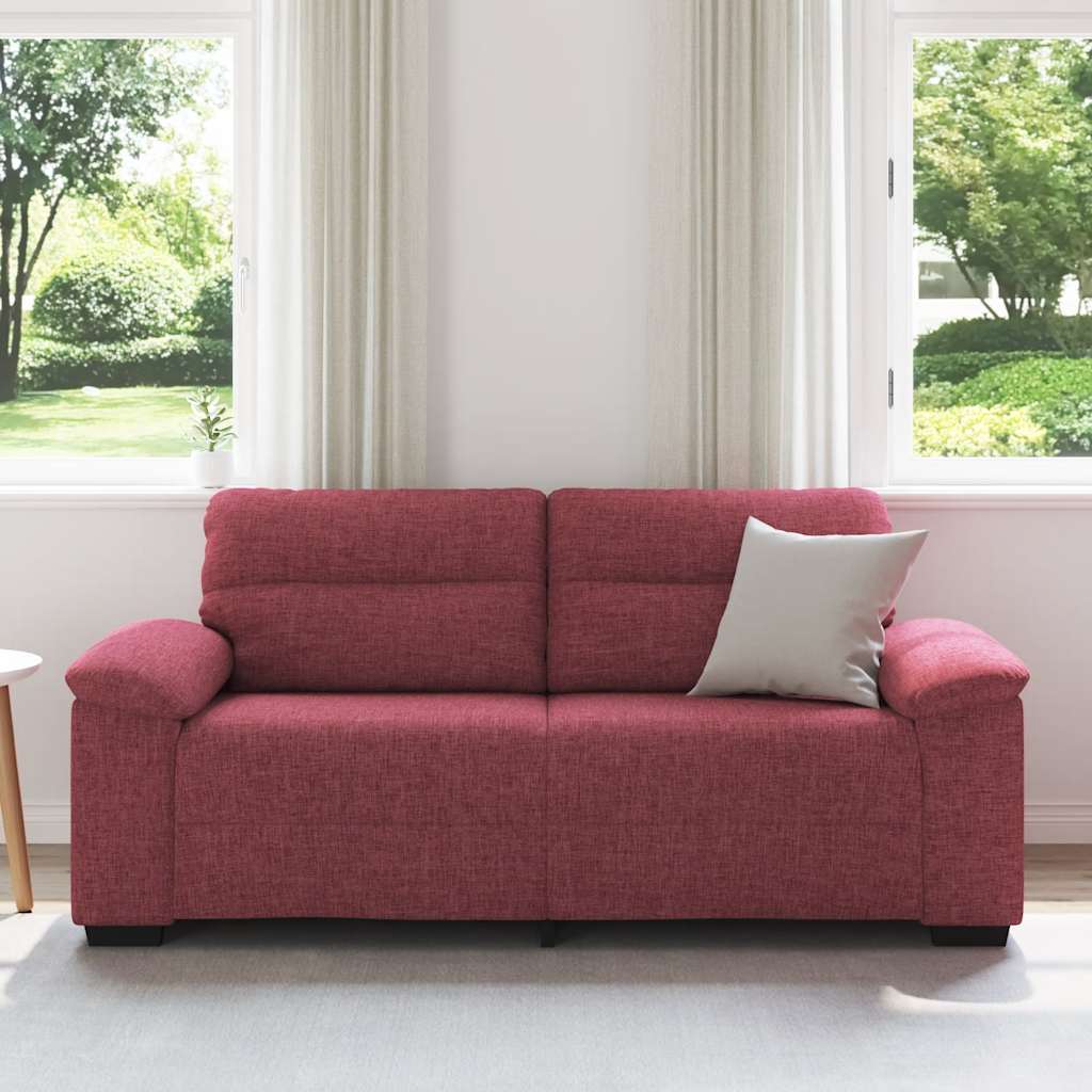 2-zitsbank wijnrood 180x81x84 cm stof is nu te koop bij PeponiXL, paradijselijk wonen!