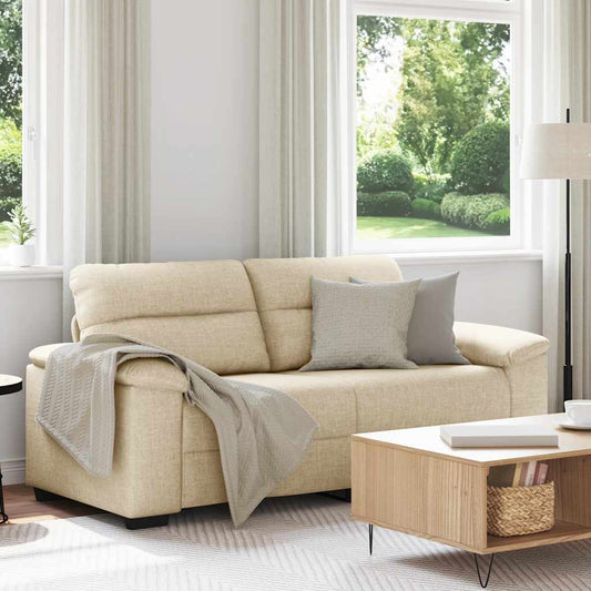 2-zitsbank crème 180x81x84 cm stof is nu te koop bij PeponiXL, paradijselijk wonen!