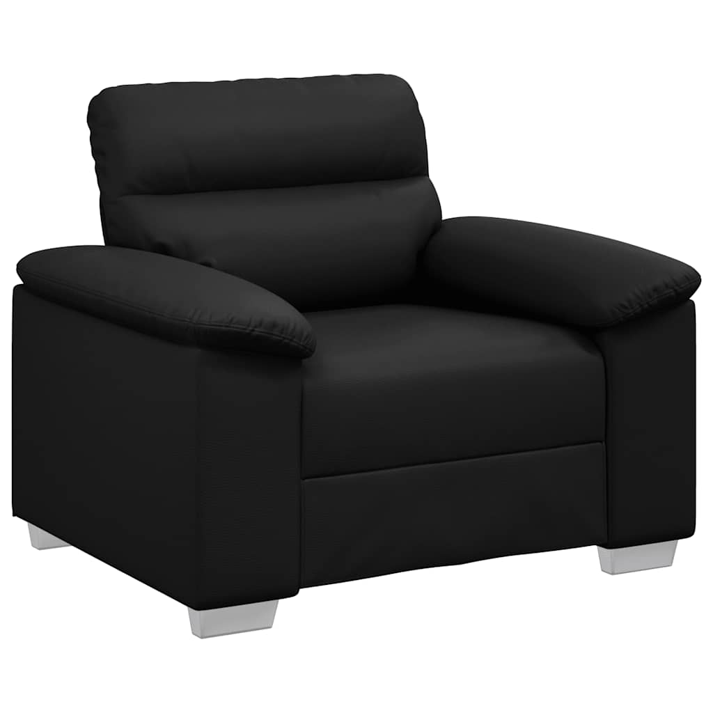 Fauteuil 100x81x84 cm kunstleer zwart is nu te koop bij PeponiXL, paradijselijk wonen!