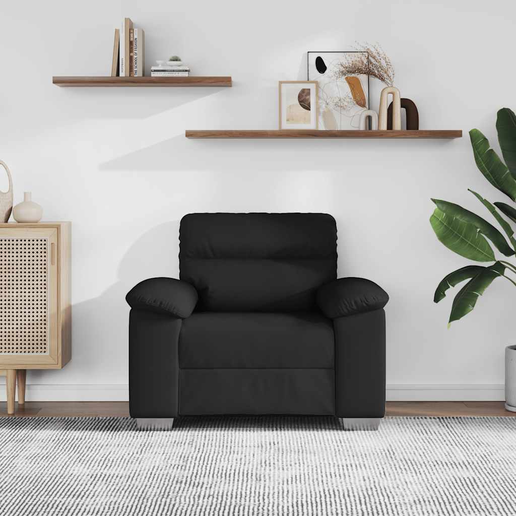 Fauteuil 100x81x84 cm kunstleer zwart is nu te koop bij PeponiXL, paradijselijk wonen!