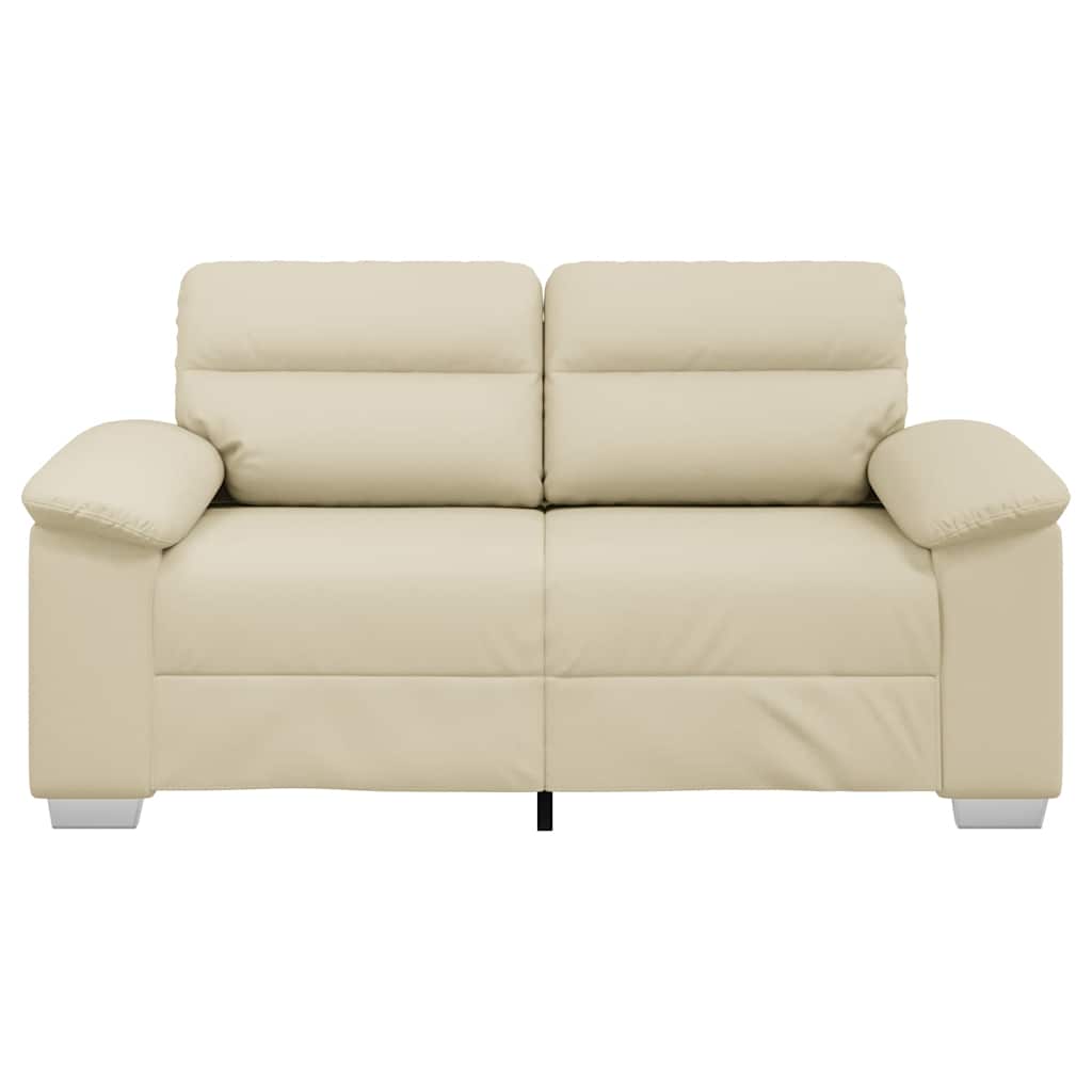 2-zitsbank crème 160x81x84 cm kunstleer is nu te koop bij PeponiXL, paradijselijk wonen!