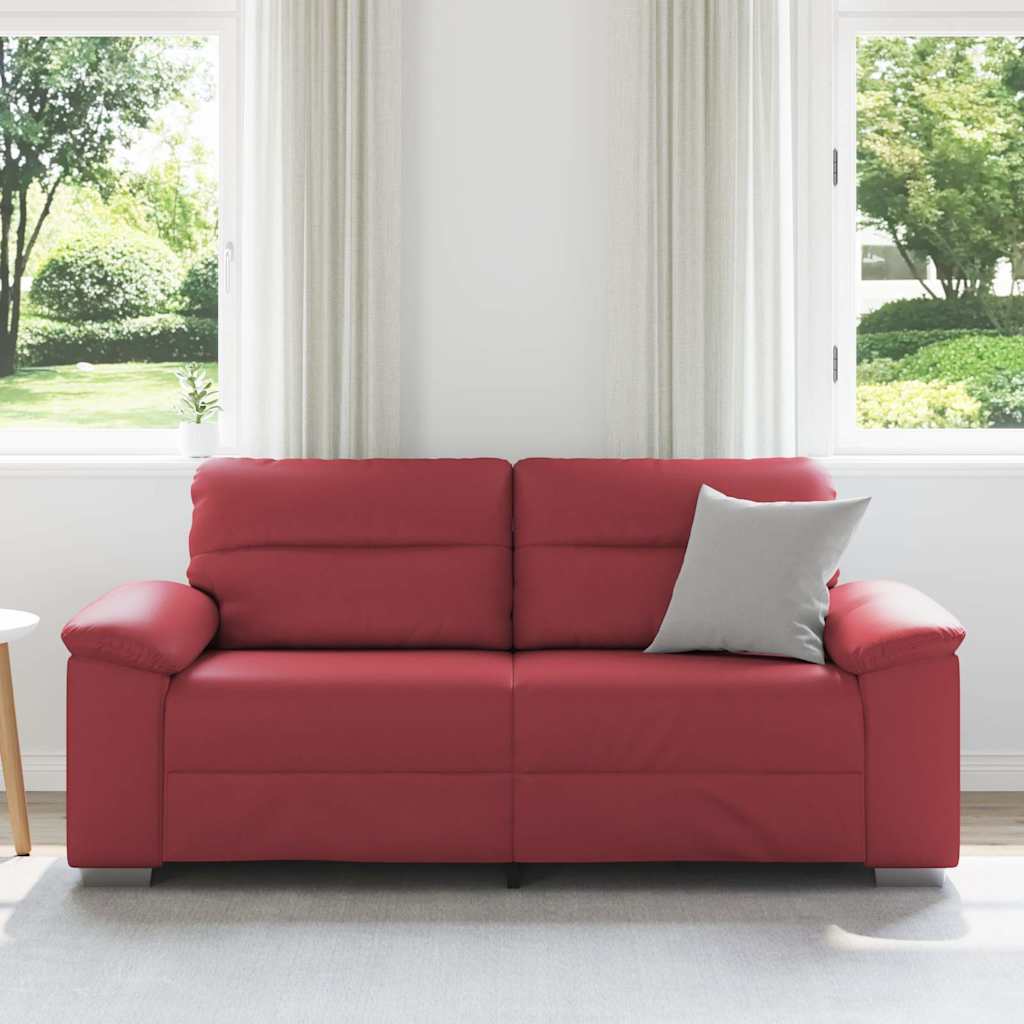 2-zitsbank wijnrood 180x81x84 cm kunstleer is nu te koop bij PeponiXL, paradijselijk wonen!