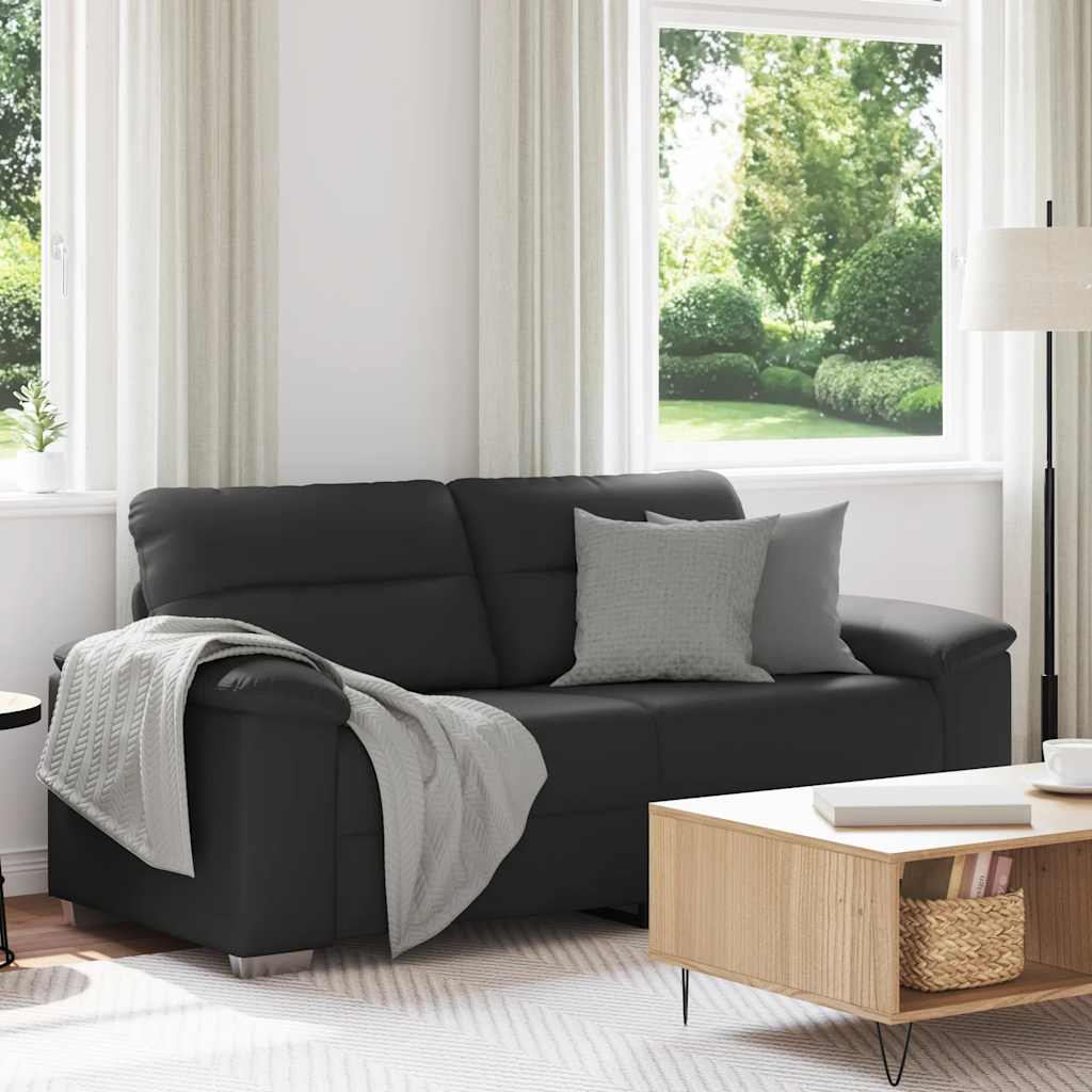 2-zitsbank zwart 180x81x84 cm kunstleer is nu te koop bij PeponiXL, paradijselijk wonen!