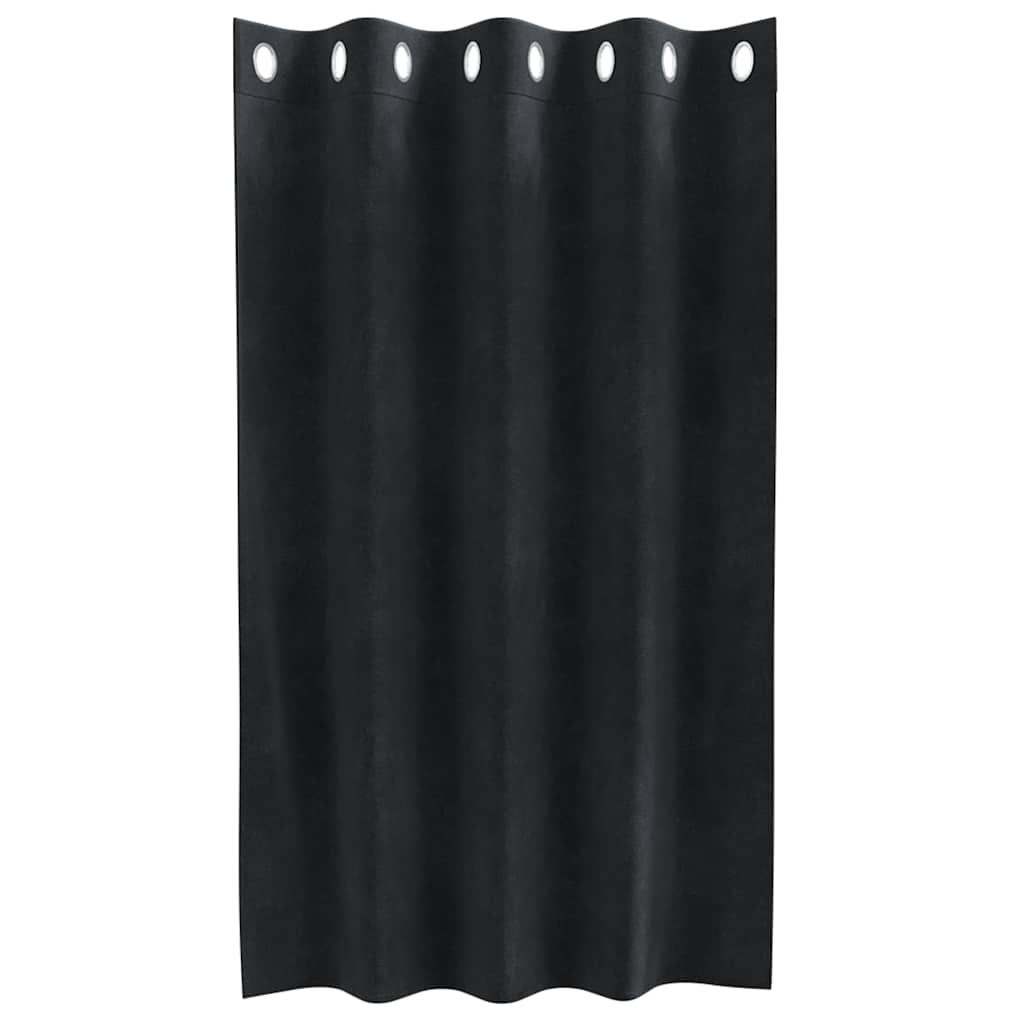 Verduisterende gordijnen 2 pcs Zwart 140 x 140 cm Fluweel is nu te koop bij PeponiXL, paradijselijk wonen!