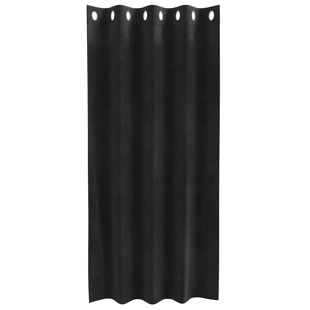 Verduisterende gordijnen 2 pcs Zwart 140 x 175 cm Fluweel is nu te koop bij PeponiXL, paradijselijk wonen!