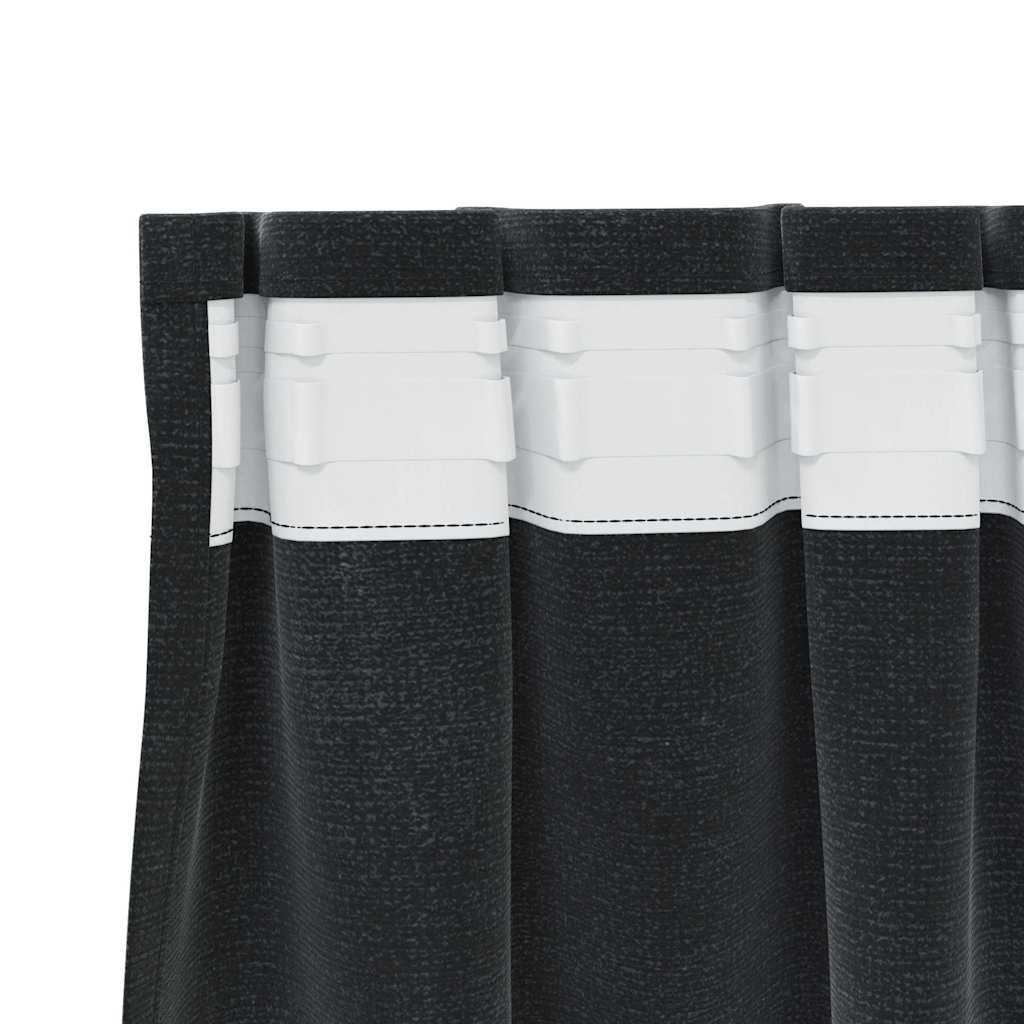 Verduisterende gordijnen 2 pcs Zwart 140 x 140 cm Fluweel is nu te koop bij PeponiXL, paradijselijk wonen!