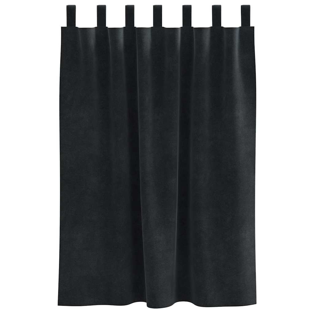 Verduisterende gordijnen 2 pcs Zwart 140 x 140 cm Fluweel is nu te koop bij PeponiXL, paradijselijk wonen!