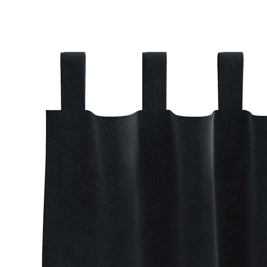 Verduisterende gordijnen 2 pcs Zwart 140 x 175 cm Fluweel is nu te koop bij PeponiXL, paradijselijk wonen!