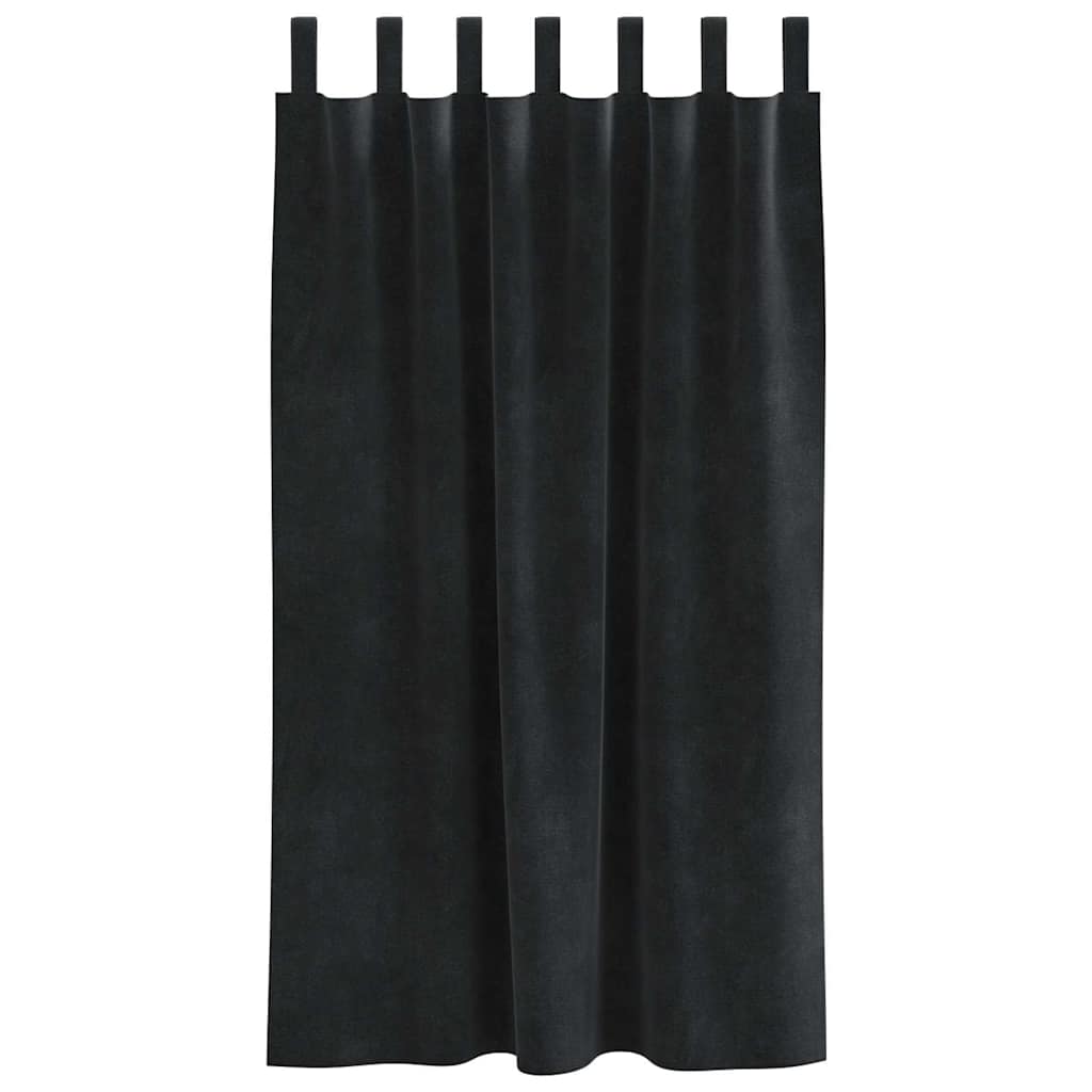 Verduisterende gordijnen 2 pcs Zwart 140 x 175 cm Fluweel is nu te koop bij PeponiXL, paradijselijk wonen!