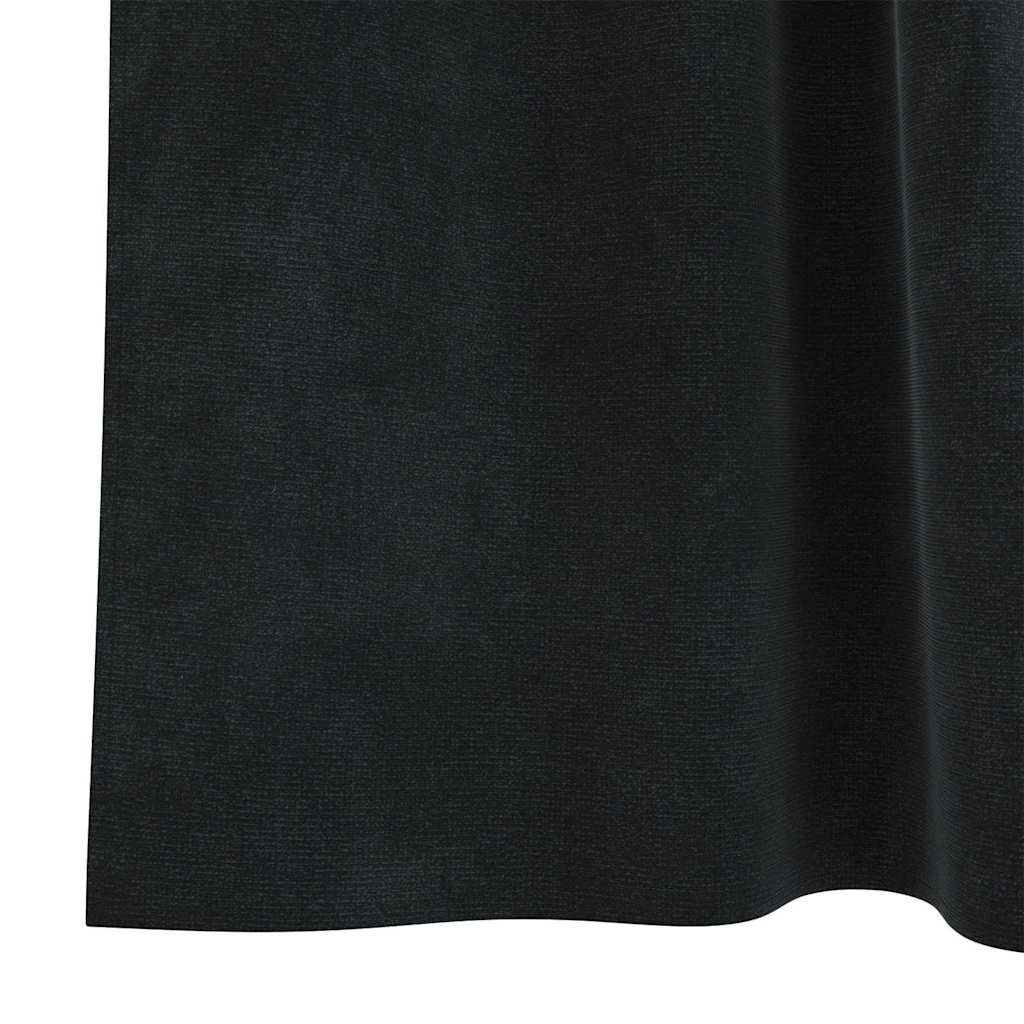 Verduisterende gordijnen 2 pcs Zwart 140 x 245 cm Fluweel is nu te koop bij PeponiXL, paradijselijk wonen!