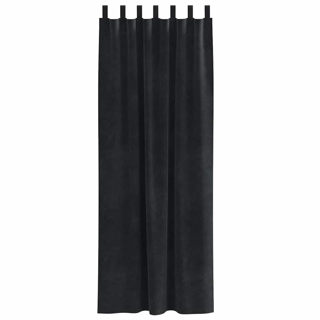 Verduisterende gordijnen 2 pcs Zwart 140 x 260 cm Fluweel is nu te koop bij PeponiXL, paradijselijk wonen!