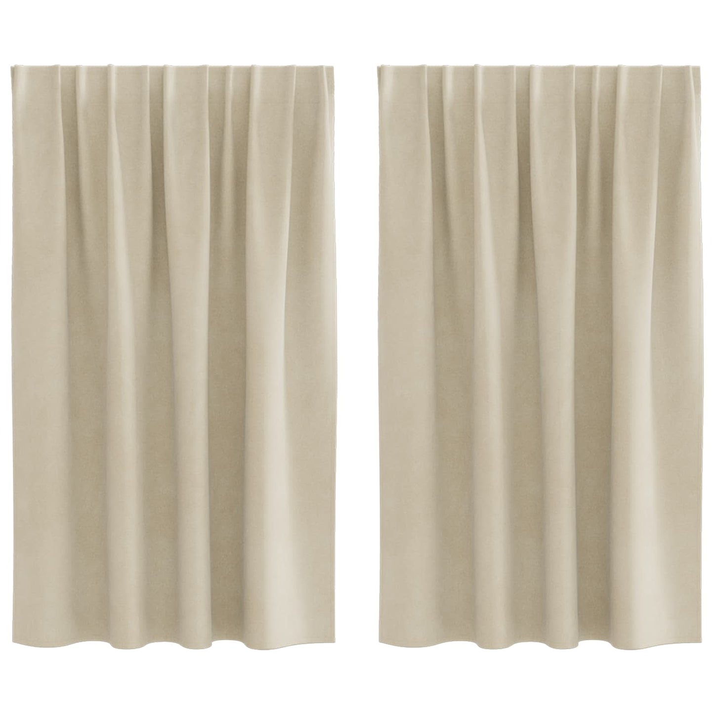 Verduisterende gordijnen 2 pcs Crème 140 x 140 cm Fluweel is nu te koop bij PeponiXL, paradijselijk wonen!