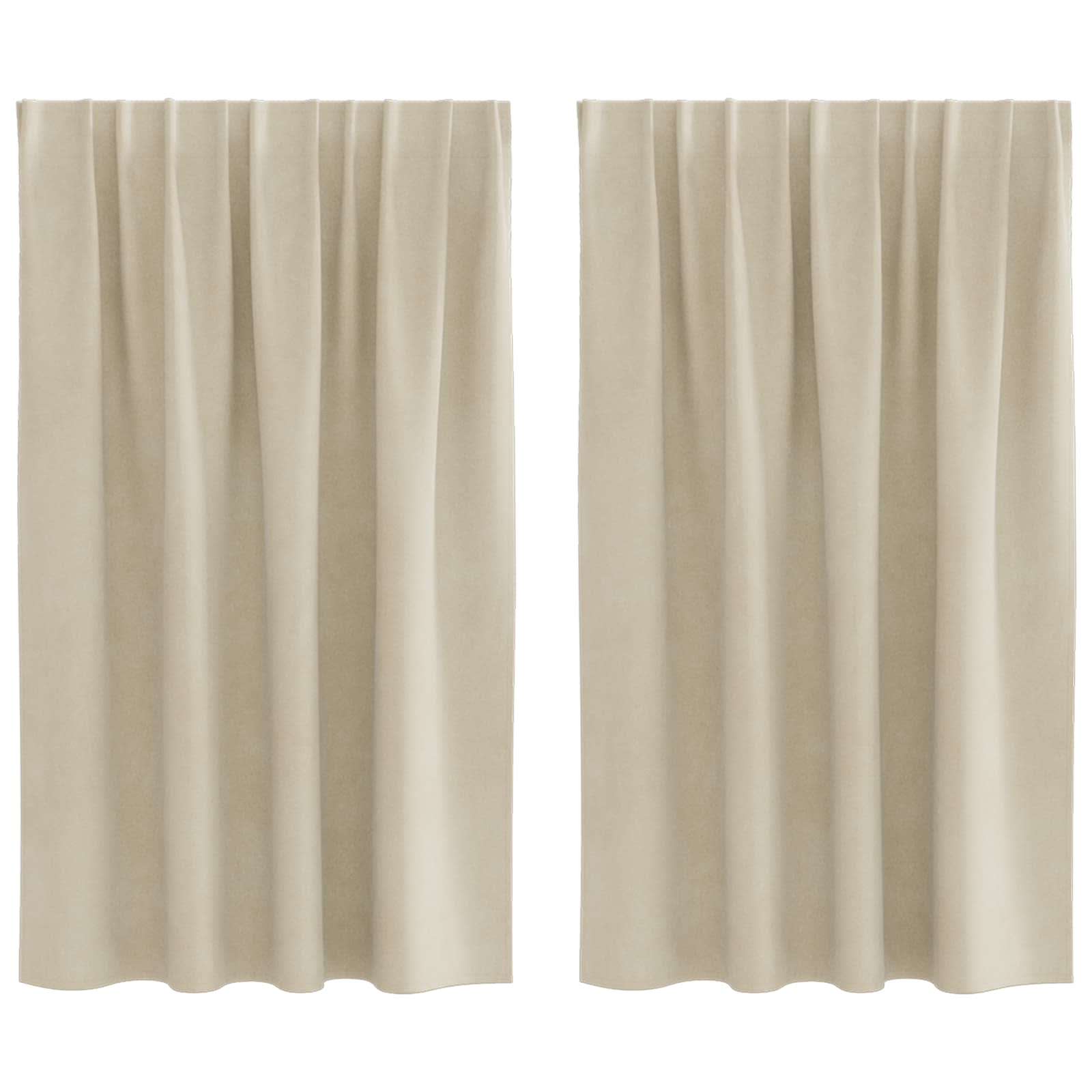 Verduisterende gordijnen 2 pcs Crème 140 x 140 cm Fluweel is nu te koop bij PeponiXL, paradijselijk wonen!