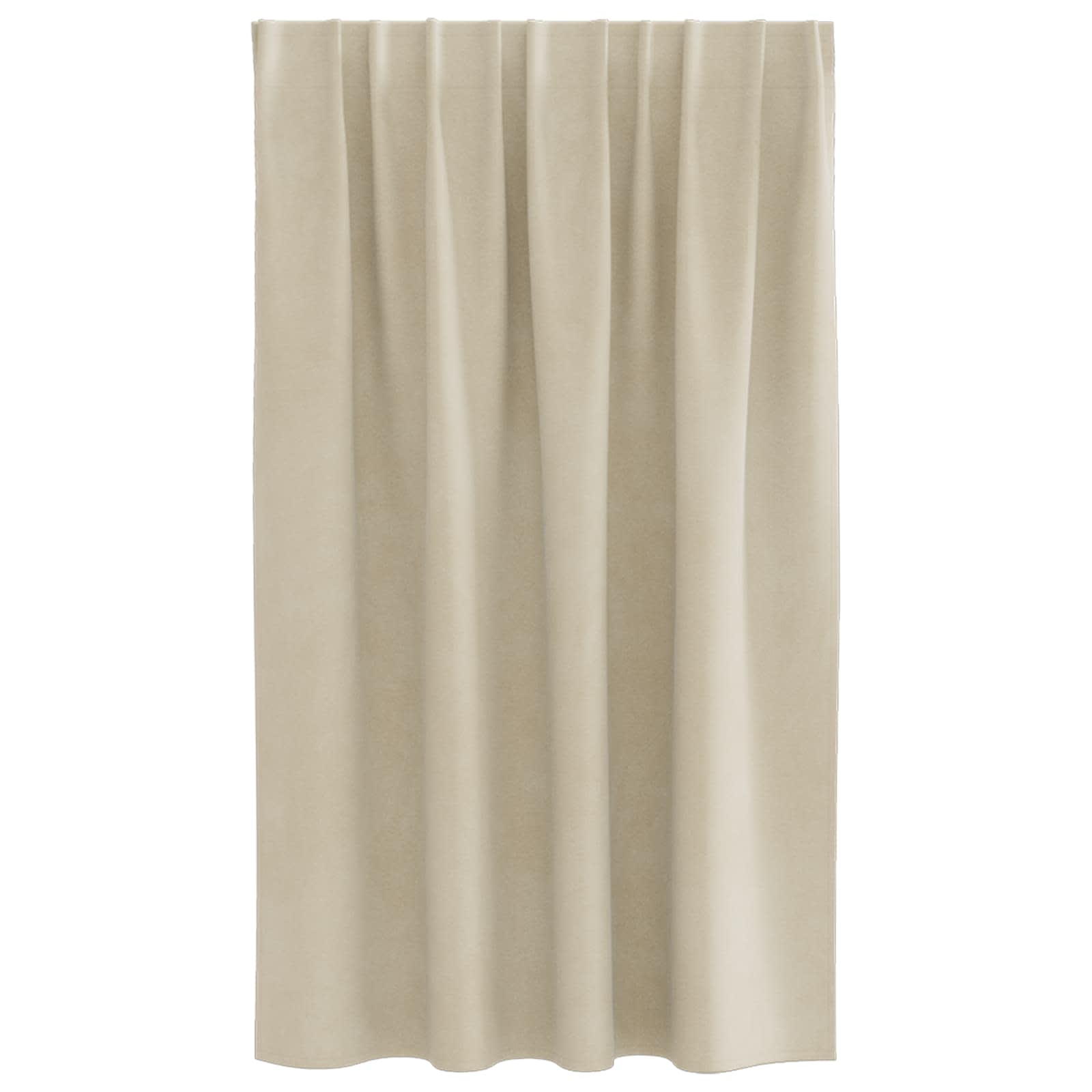 Verduisterende gordijnen 2 pcs Crème 140 x 140 cm Fluweel is nu te koop bij PeponiXL, paradijselijk wonen!
